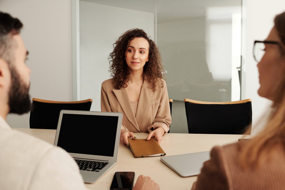 Professional evaluating a candidate in an interview