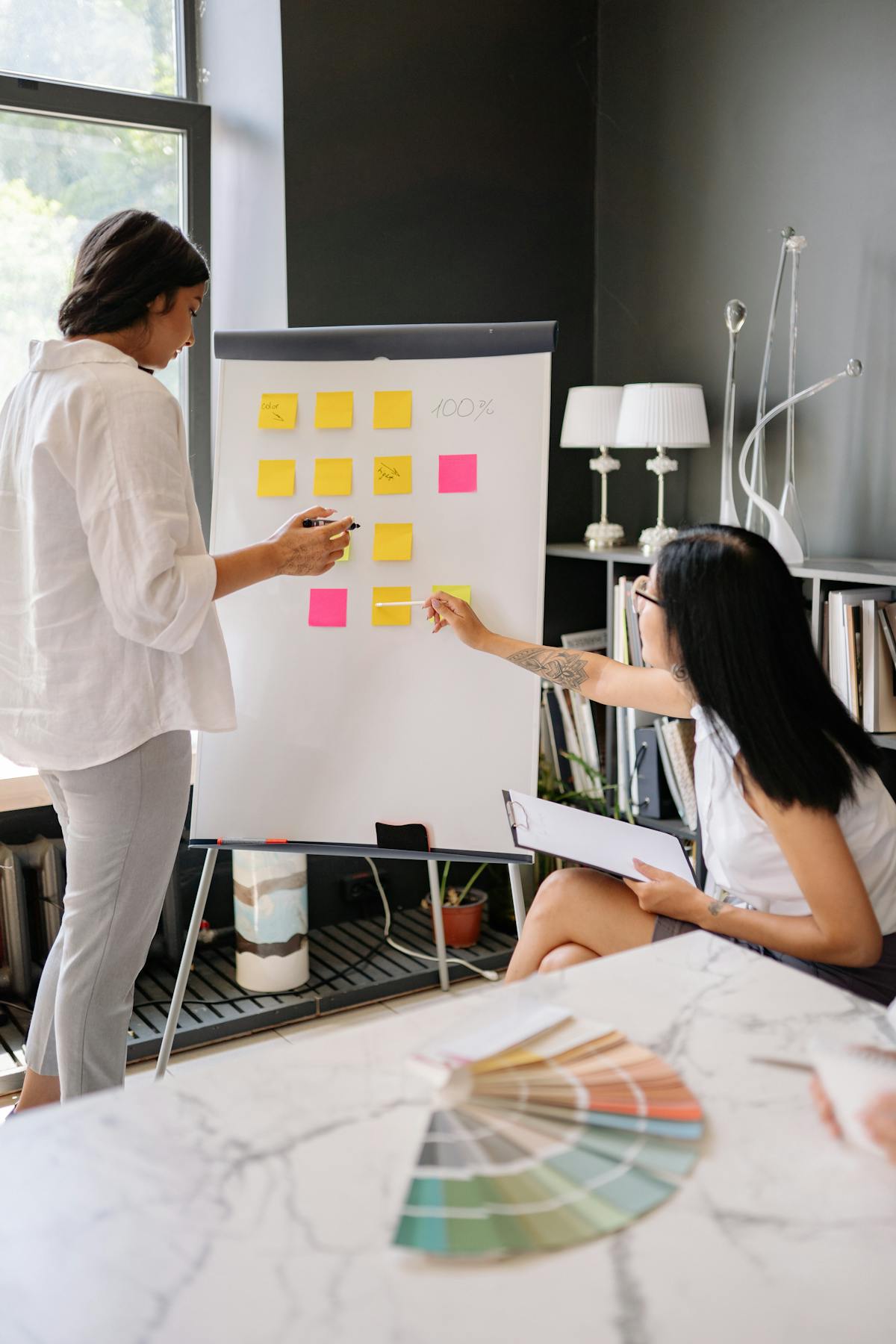 Women collaborating on strategy